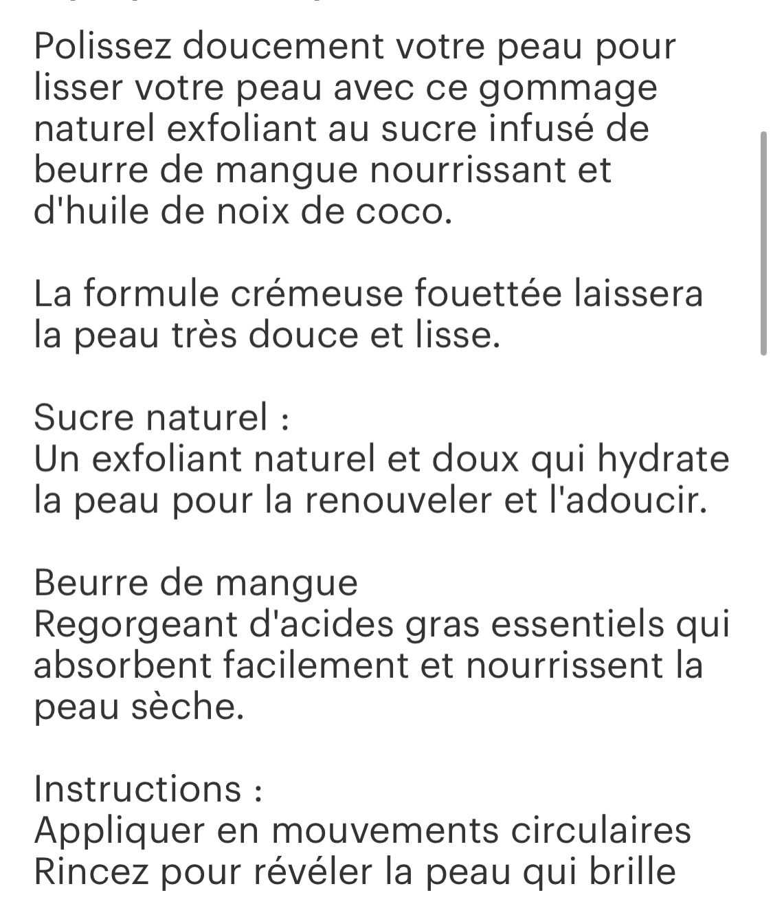 Gommage mangue 🥭 coco