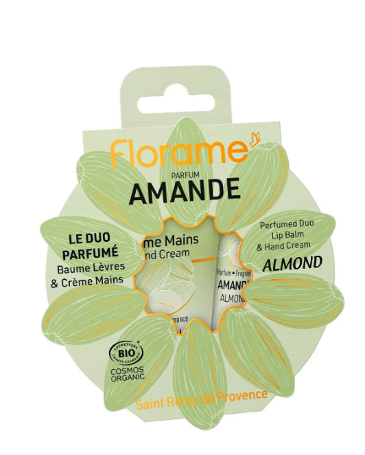 Duo baume lèvre et crème mains Amande