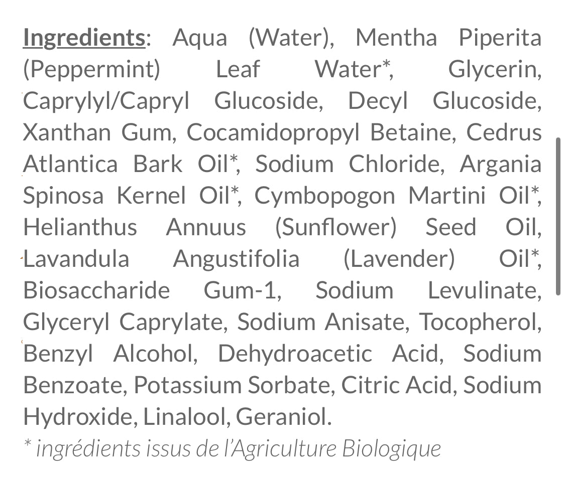 Gel nettoyant visage homme